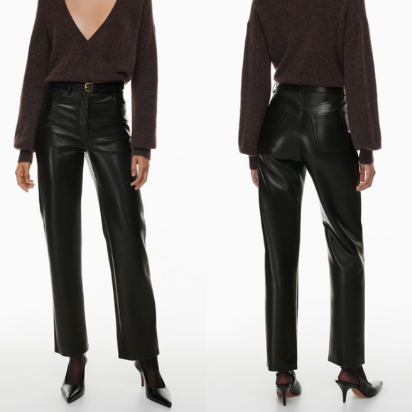 Aritzia Wilfred Melina Faux Leather Pant - Picture 1 of 6